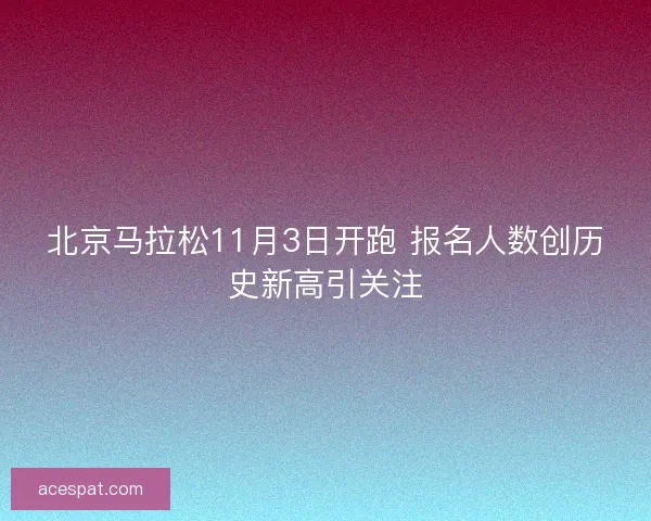 北京马拉松11月3日开跑 报名人数创历史新高引关注